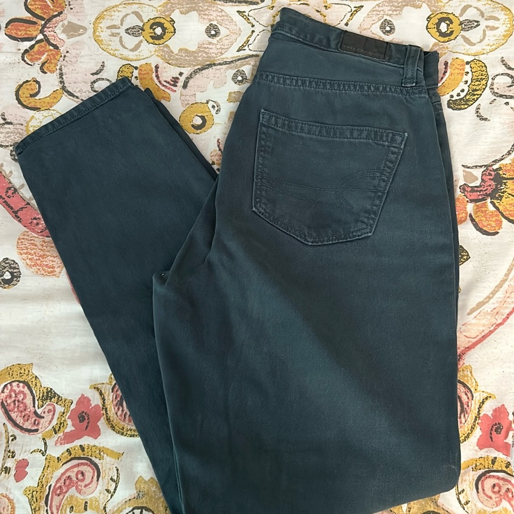 dark teal American Eagle stretch jeans